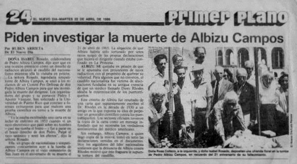 radiation torture of Albizu Campos